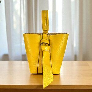 Aida Yellow Women’s Designer Handbag – Italian Leather Luxury Purse